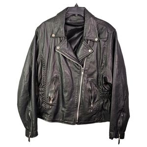 Leather Vintage 80's Biker Motorcycle Bikercore Rock N Roll Negan Jacket XXL
